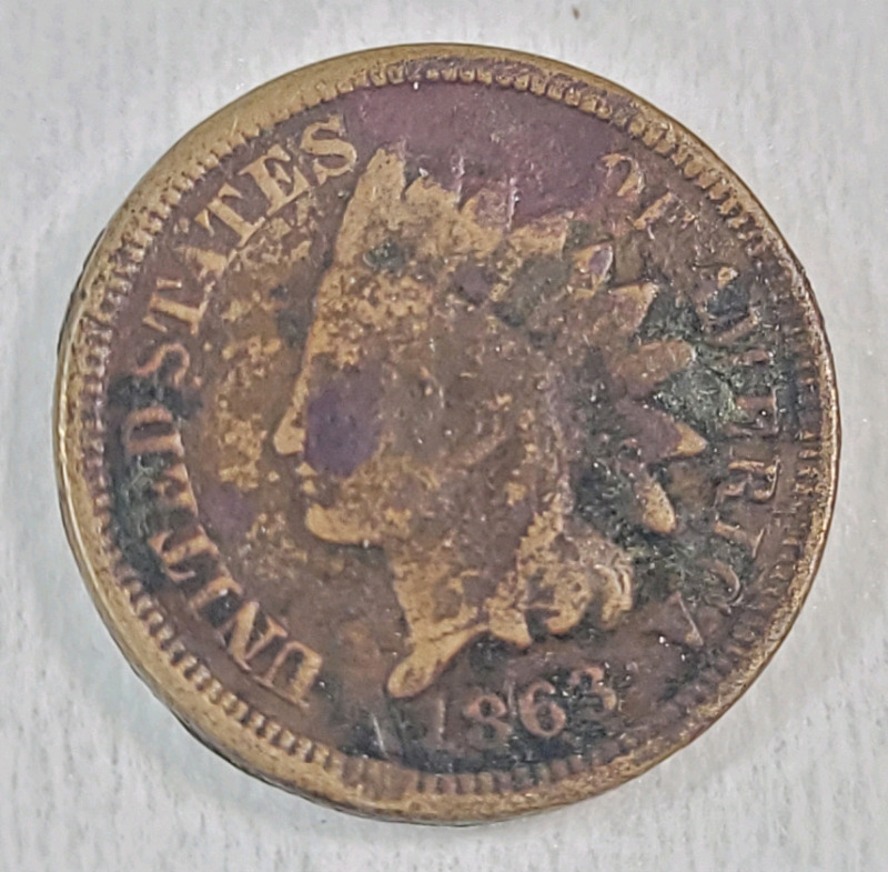 1863 USA Indian Head One Cent Penny