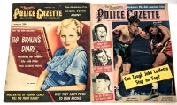 Vintage June 1950, August 1952 Issues THE NATIONAL POLICE GAZETTE Paper Magazines