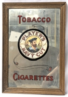 Vintage Framed PLAYER'S Navy Cut Cigarettes Mirror Advertising Bar Decor - 9.25" &times; 13.25"