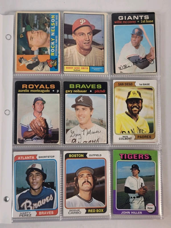 1960, 1961 & 1971 - 1991 Topps MLB Baseball Trading Card Singles - 108 Trading Cards