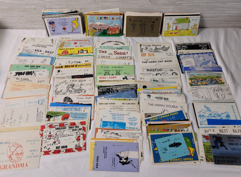 Vintage 1960s & 70s CB Radio QSL Communication Postcards . 150+ Postcards