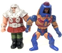 2 Vintage 1982 He-Man Masters Of The Universe Action Figures: Man-E-Faces & Ram Man - Approx 6"