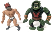 Vintage 1982-84 He-Man Masters Of The Universe Action Figures: Leech & Zodak Approx 6" (Leech Really Does Suck!)