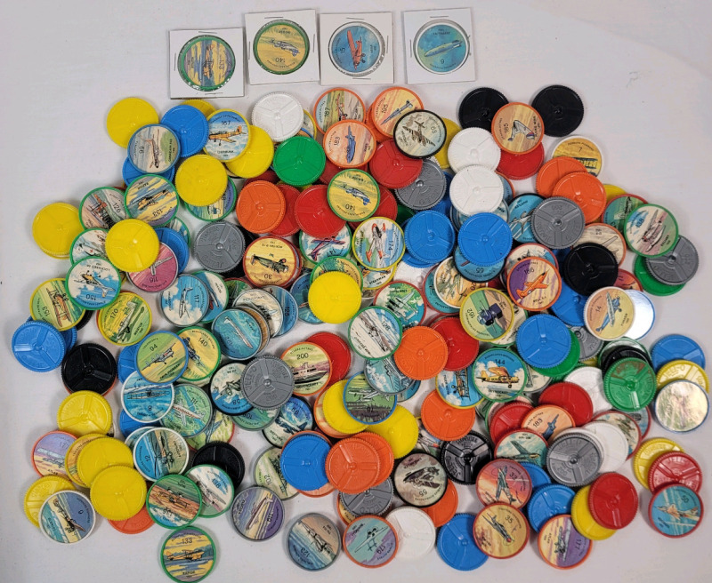 220+ Vintage 1960s Jell-O / Hostess " Airplane Wheel " Coins . Cannot Confirm if Complete Set