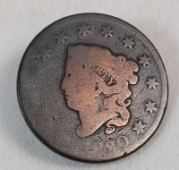1820 USA Coronet Liberty Head Large One Cent Penny