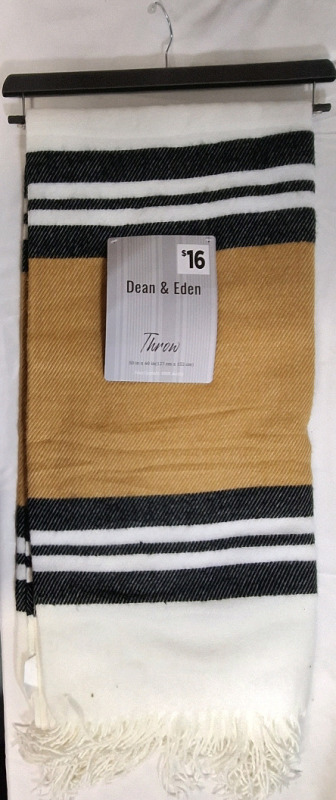 New Dean & Eden Throw | 100% Acrylic | Measurements- 50" X 60"