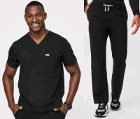 New Size MED / Med Reg Men's FIGS: Leon Three-Pocket Scrub Top & Pisco Straight Leg Scrub Pants | Retails $130+