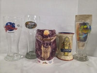 5 Decorative Steins/Beer Glasses from Orlando and Las Vegas | Tallest Measures 9"