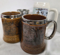 4 Vintage Stiens & Pottery Lot | (2) Lord Nelson Pottery & (2) Steins | Tallest Measures 7"