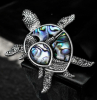 Three Abalone Critter Body Brooches Spider Turtle Pelican Fabulous - 2