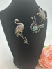 Three Abalone Critter Body Brooches Spider Turtle Pelican Fabulous - 5