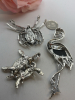 Three Abalone Critter Body Brooches Spider Turtle Pelican Fabulous - 6