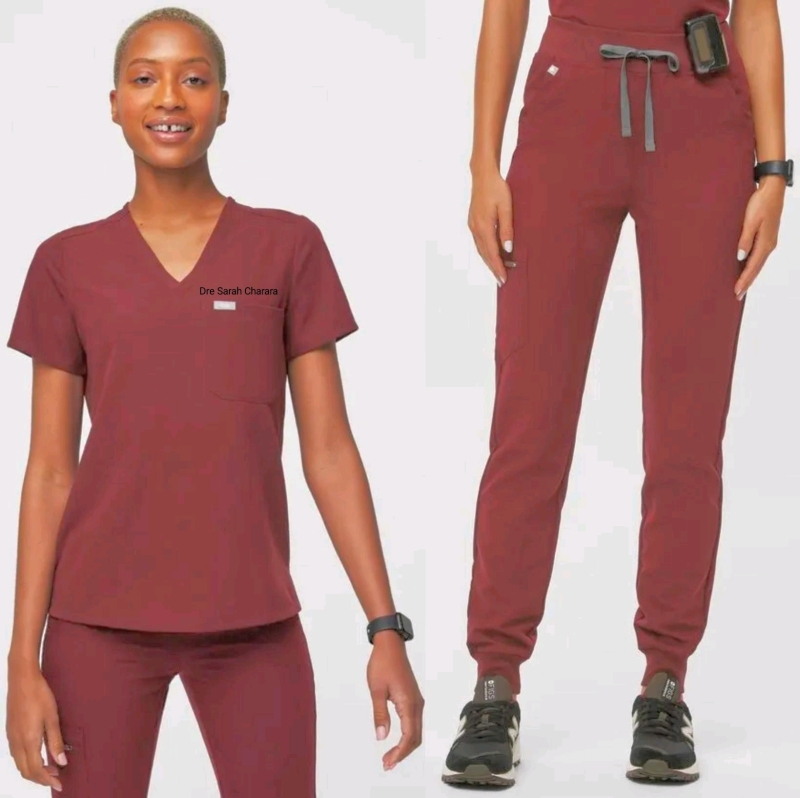 New Size Large / LG Tall Women's FIGS [Personalized] : Catarina One-Pocket Scrub Top & High Waisted Zamora Scrub Pants | Retails Over $130+