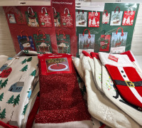 30+ New Assorted Lot Includes Holiday Style Tree Skirts, Christmas Stocking and More| 18" Largest measures