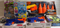 7 New Assorted Toys Includes Nerf Alpha Strike, Creative Kids Slime Set, Pinkfong Baby Shark Hunt , Glow in the Dark Games