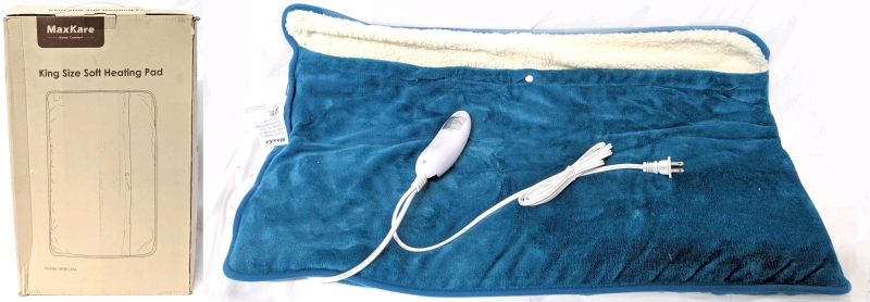 New in Box MAXKARE King Size Heating Pad Foot Warmer Model: HP807-0101A : 30" &times; 19"