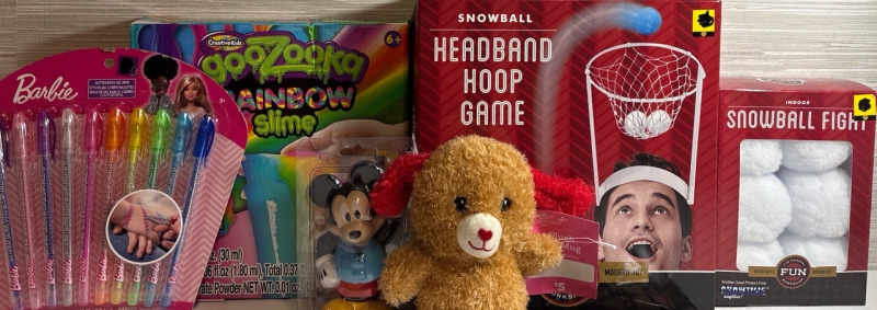 7 New Assorted Kids Toys| Include Indoor Snowball Fight, plush and more
