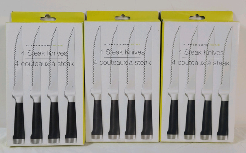 3-Packs Alfred Sung Home Steak Knives . 3-Packs , 4 Knives per Pack