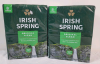16 New Irish Spring Body Soap Bars . 2-Packs , 8 Bars per Pack