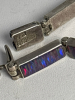 Mexico 950 Sterling Black Opal Inlay Bracelet Box Clasp 6.5 Inches - 5