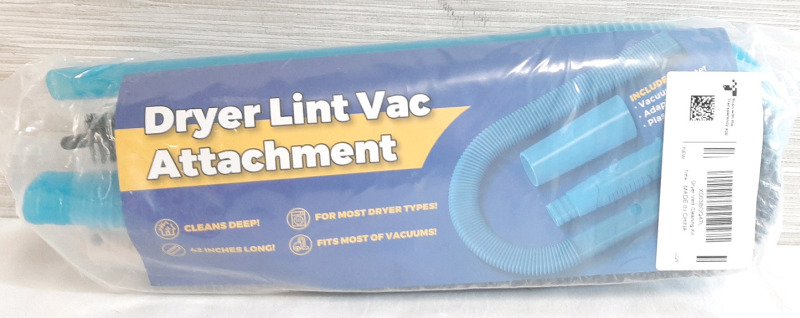 New Dryer Lint Vaccuum Attachment | Product is Measured at 42" Long, Also Includes Wire Cleaning Brush