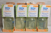 4 New | Born Free Active Flow Baby Bottles 160ml Each
