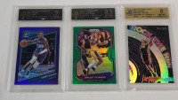 Three (3) 2021 Panini NBA Basketball RPA Graded Trading Cards . Terry Rozier 9-Mint , Dwight Howard 8.5-NM-MT+ & John Collins 8-NM-MT