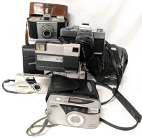 5 Vintage Film Cameras: KODAK Pony 828 & Tele Disc, MINOLTA SRT 202, Olympus Stylus Epic DLX, Samsung Maxima Zoom 70 XL