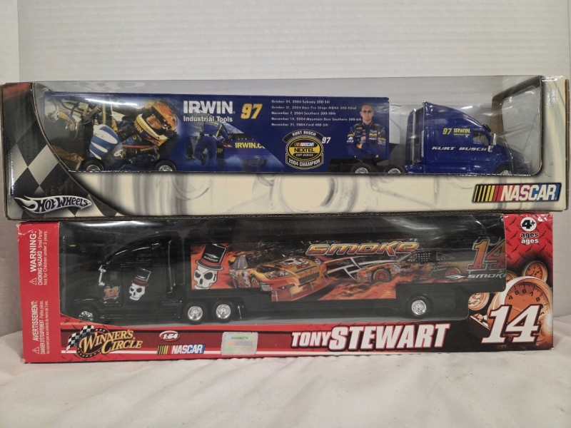 2 Vintage | 1/24 Scale Nascar Truck Diecasts | Winners Circle Tony Stewart #14 & Kurt Busch #97