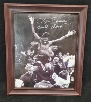 Vintage Framed Leon Spinks Poster 20 by 24" Tall