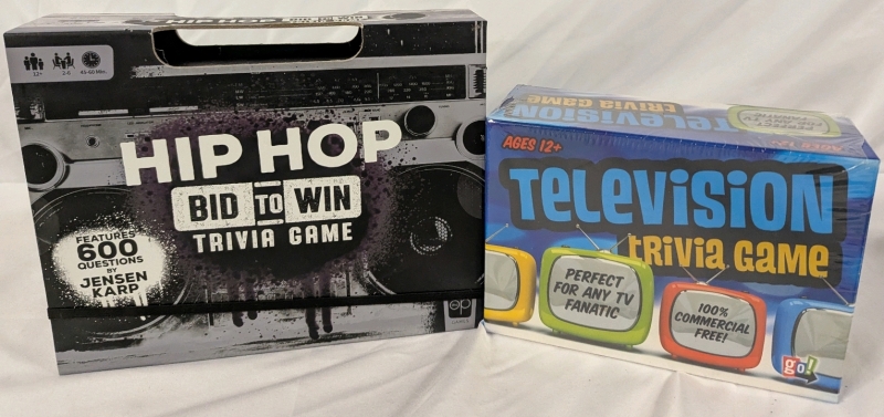New Trivia Game Lot. Television Trivia Game & Hip Hop Bid to Win Trivia Game.
