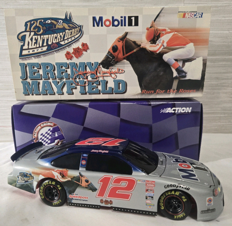 As New 1999 Nascar Jeremy Mayfield / Kentucky Derby Mobil1 1/24 Scale Stock Car