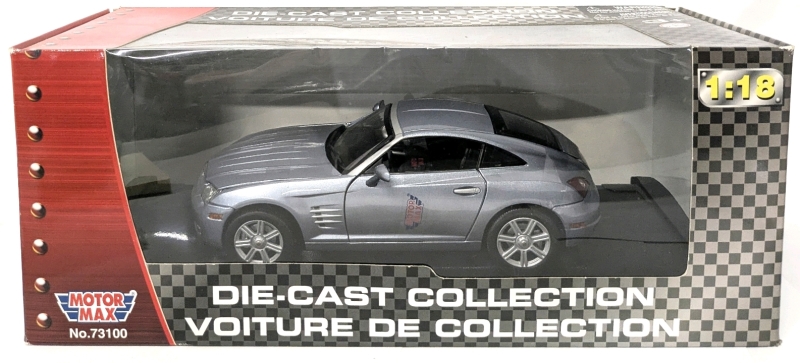 2003 MOTOR MAX Diecast Collection 1/18 Scale Chrysler Crossfire #73100