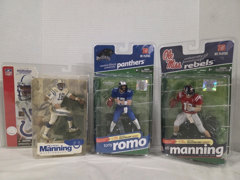 McFarlane Sportspicks NFL Figurines | Peyton Manning, Tony Romo & Eli Manning
