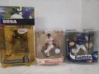 3 McFarlane Sportspicks MLB Figurines | Sammy Sosa, Daisuke Matsuzaka & Jose Bautista