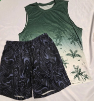 2 New | Size L Men's Shirt & Shorts Lot