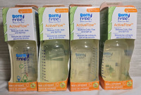 4 New | Born Free ActiveFlow 260Ml Baby Bottles