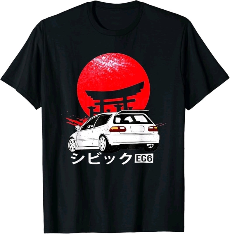 New Size XL Men's Retro Japanese Honda Civic T-Shirt 100% Cotton