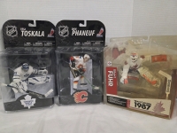 3 NHL McFarlane Sportspicks 2005-2008 Figurines | Vesa Todkala, Dion Phaneuf & Grant Fuhr