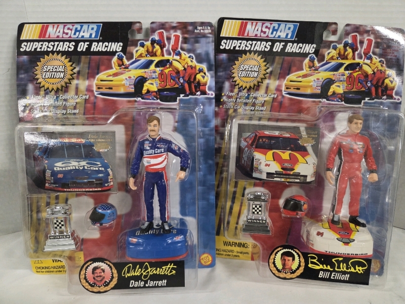 2 Vintage 1997 NASCAR Superstars of Racing Special Edition | Bill Elliott & Dale Jarrett
