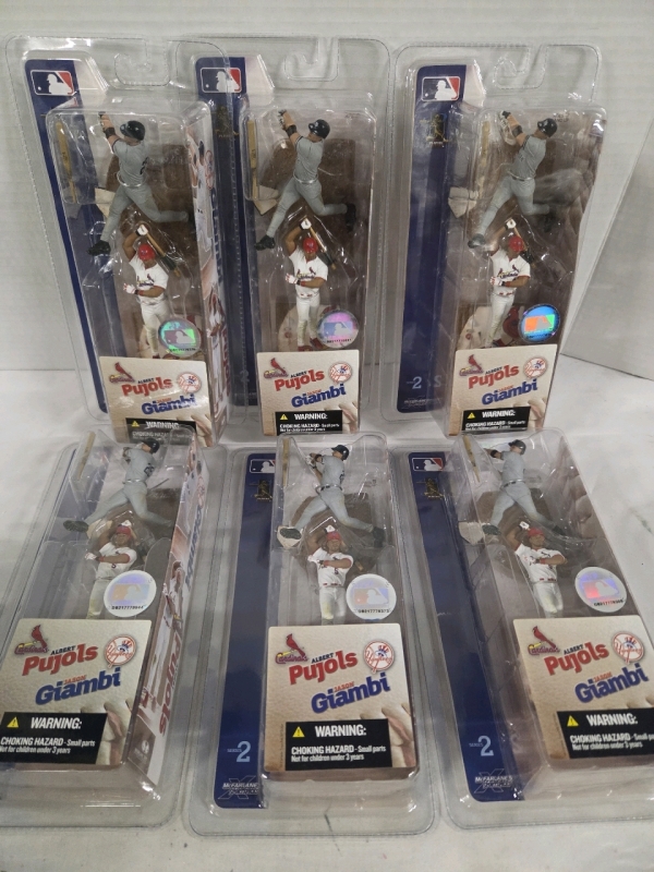 6 Vintage McFarlane Sportspicks Series 2 | Albert Pujols & Jason Gambi