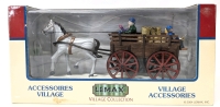 Vintage 1004 LEMAX Vehicle Collection: Village Accessories: Winter Hay Wagon - 7" Long