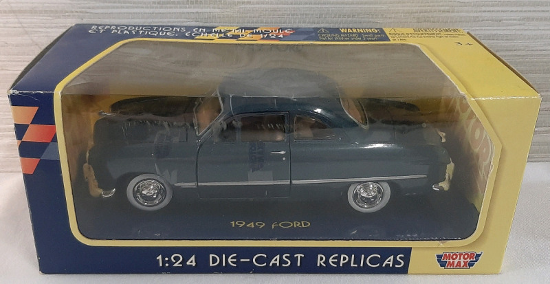 1999 Motor Max Collector's Edition 1949 Ford 1/24 Scale Die Cast Model Car | Model Measures Roughly 7" Long, 2&frac12;" Tall
