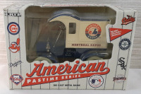 1993 American Pastime Series Montreal Expos Die Cast Metal Bank | Bank Measures 5" Long, 4" Tall