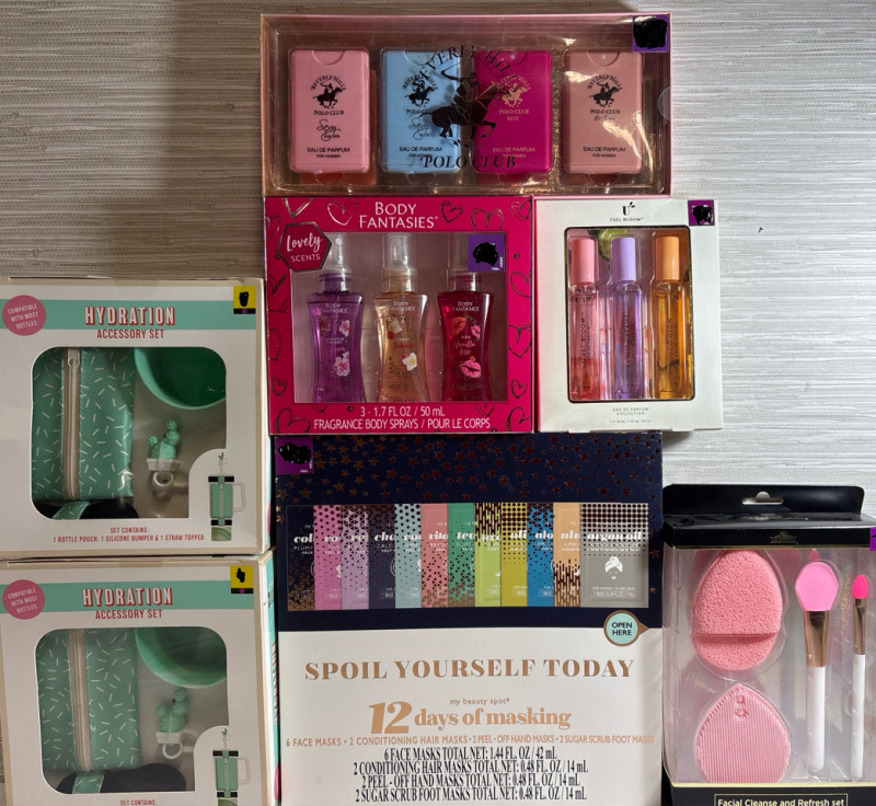 7 New Assorted Lot| Includes Hydration Set | Fragrances & more