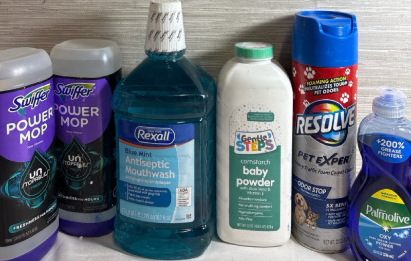6 New Assorted Lot| Includes Swiffer power mop & more| Best Before 08/2026