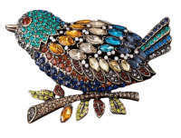 Amazing Rhinestone Statement Bird Brooch Multi Colours Approximately 2.35 x 2.87 Inch Hreat Craftmentship