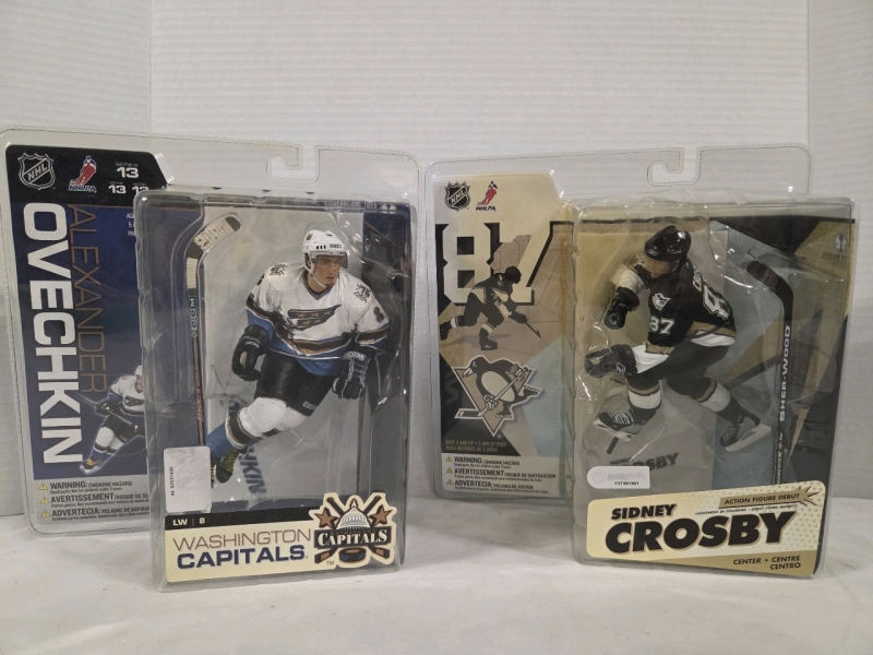 2 McFarlane NHL Action figures | Alexander Ovechkin & Sidney Crosby