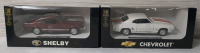 2 NewRay CityCruiser Collection 1/32 Scale Die Cast Model Cars | Includes 1966 Shelby GT350 & 1969 Chevrolet Camaro Z28 | Models are Roughly 5" Long, 2" Tall