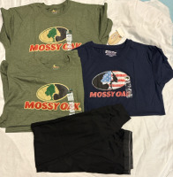 4 New XL & XXL Sized Mens Mossy Oak & Mission Ridge Tshirts & Pant